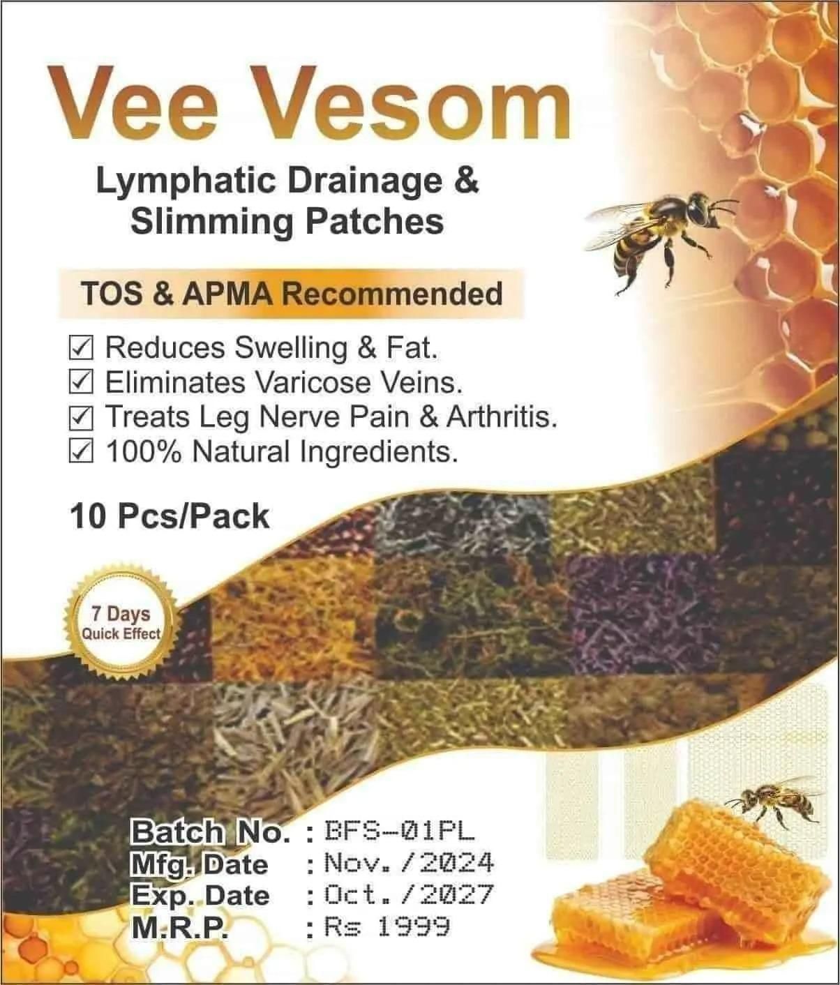 Bee Venom foot patch, Beneficial  in Body Detox, Weight loss, Pain Relief, Cleansing Toxins, Stress Relief, Promote Sleep & Detoxification For Men And Women(Pack of 10 )