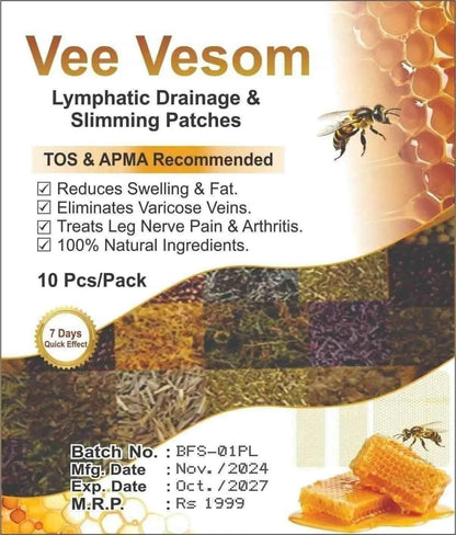Bee Venom foot patch, Beneficial  in Body Detox, Weight loss, Pain Relief, Cleansing Toxins, Stress Relief, Promote Sleep & Detoxification For Men And Women(Pack of 10 )