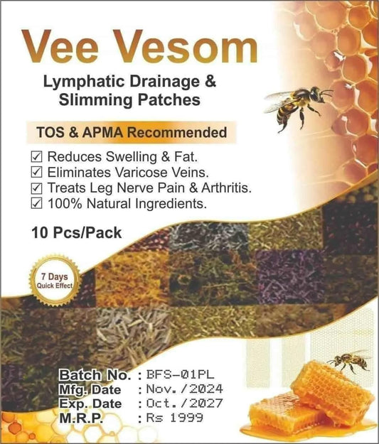 Bee Venom foot patch, Beneficial  in Body Detox, Weight loss, Pain Relief, Cleansing Toxins, Stress Relief, Promote Sleep & Detoxification For Men And Women(Pack of 10 )