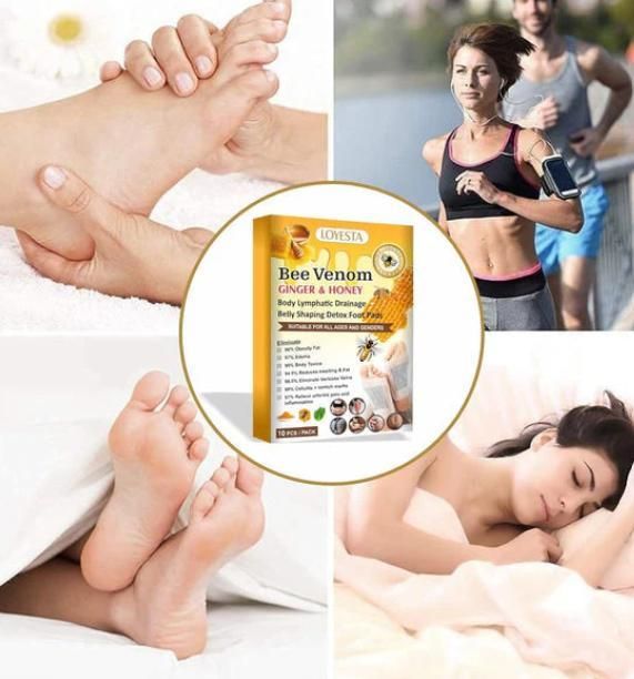 Bee Venom foot patch, Beneficial  in Body Detox, Weight loss, Pain Relief, Cleansing Toxins, Stress Relief, Promote Sleep & Detoxification For Men And Women(Pack of 10 )