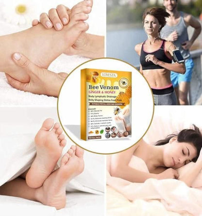 Bee Venom foot patch, Beneficial  in Body Detox, Weight loss, Pain Relief, Cleansing Toxins, Stress Relief, Promote Sleep & Detoxification For Men And Women(Pack of 10 )